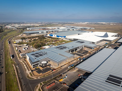 Aerial shot of industrial properties at Horizon 3023
