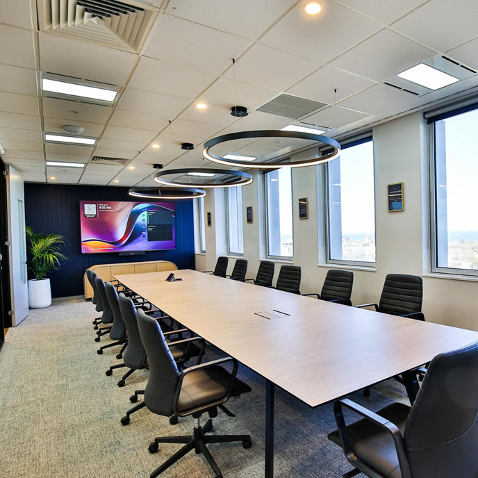 Interior image of 636 St Kilda Road Melbourne office suite boardroom