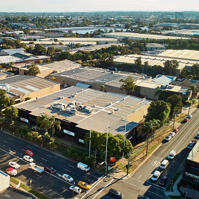 Aerial image of Silverwater Industrial Estate situated on Silverwater Road 