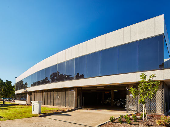 Exterior image of Silverwater Industrial Estate on site car park entry 