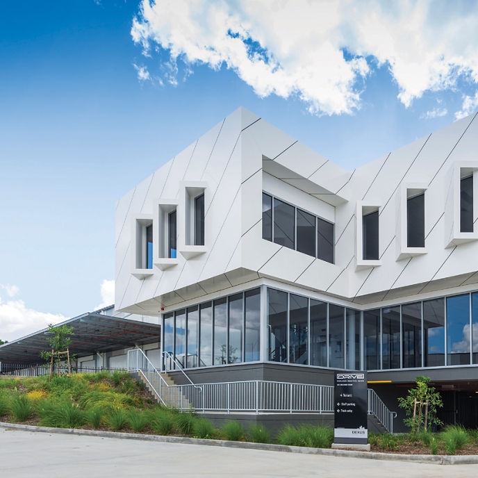 Exterior image of Drive Industrial Estate with tenant office space