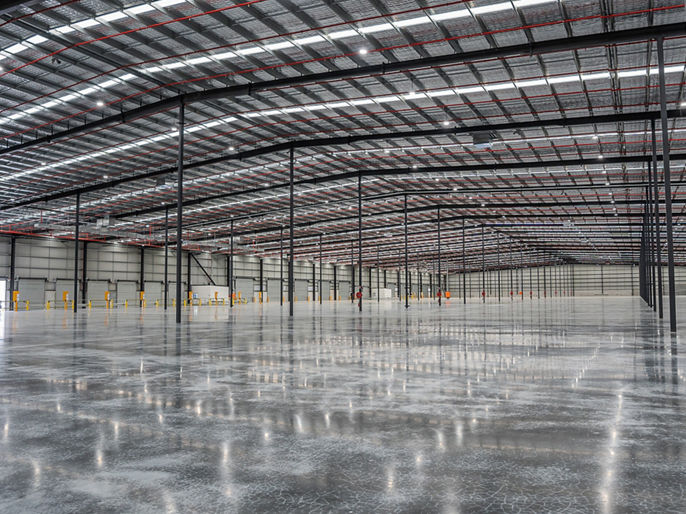 Image of large warehouse interior with high