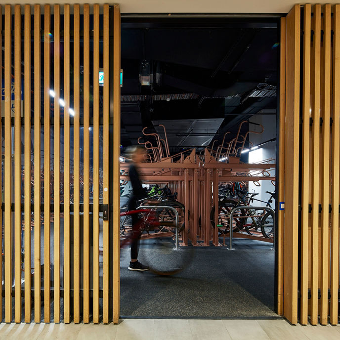 Image of bike storage area at 80 Collins Street