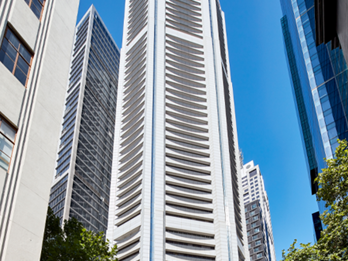 Exterior image of 80 Collins Street North Tower from street level