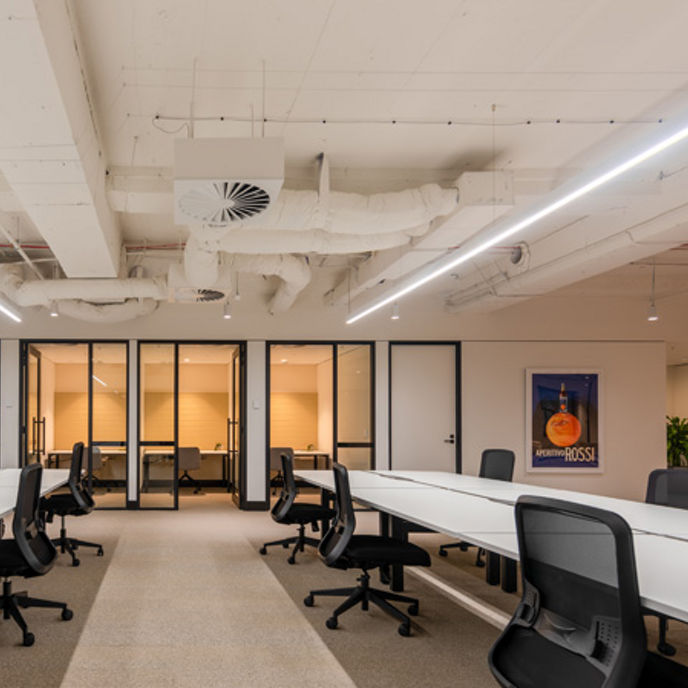 Interior image of 80 Collins Street office suite workspace and meeting room