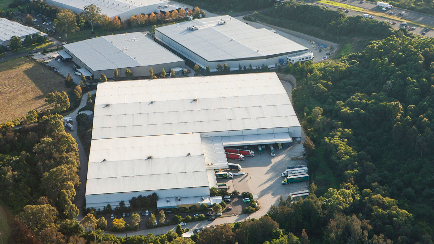 Aerial image of 93 Williamson Road warehouse facilities 