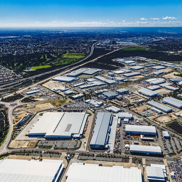 Aerial image of ASCEND Industrial Estate at Jandakot Airport 