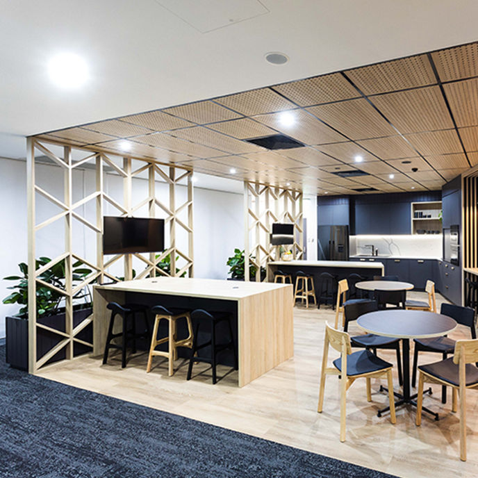 Interior image of BTPnext Brisbane Technology Park kitchen facilities