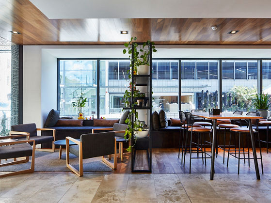 Image of lobby and cafe at Bond One, Millers Point