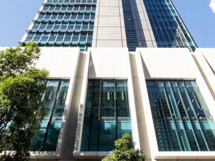 Wide angle external image of 123 Albert Street office tower 
