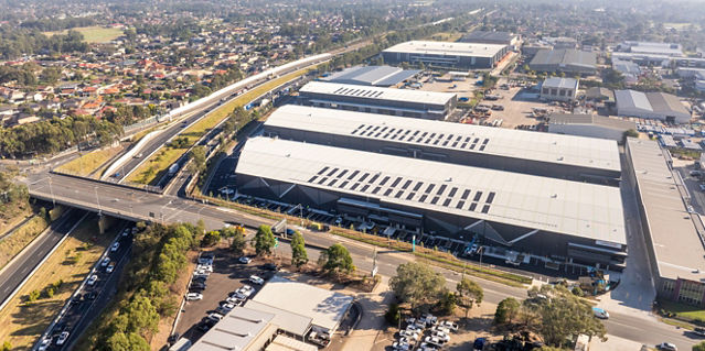 Aerial shot of Circuit.7 industrial estate