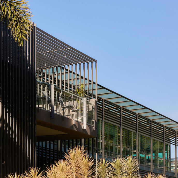 External building image of 153 Little Stanley Street with outdoor terrace 
