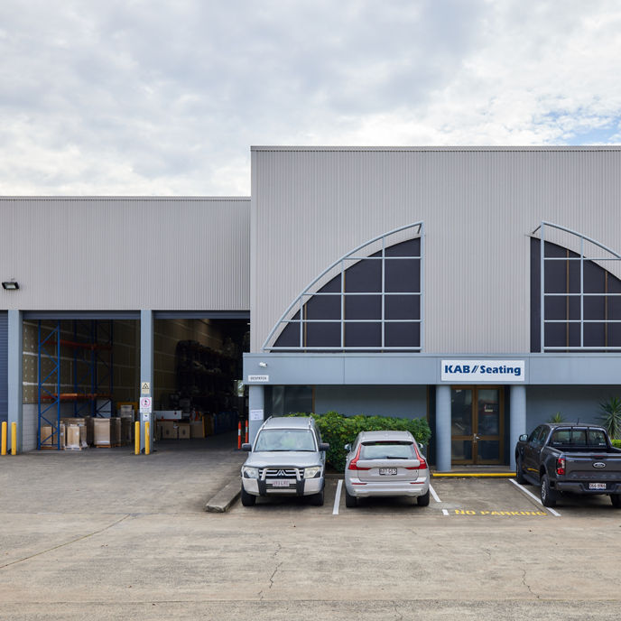Exterior image of Acacia Gate Industrial Park office and warehouse facilities with car park bays