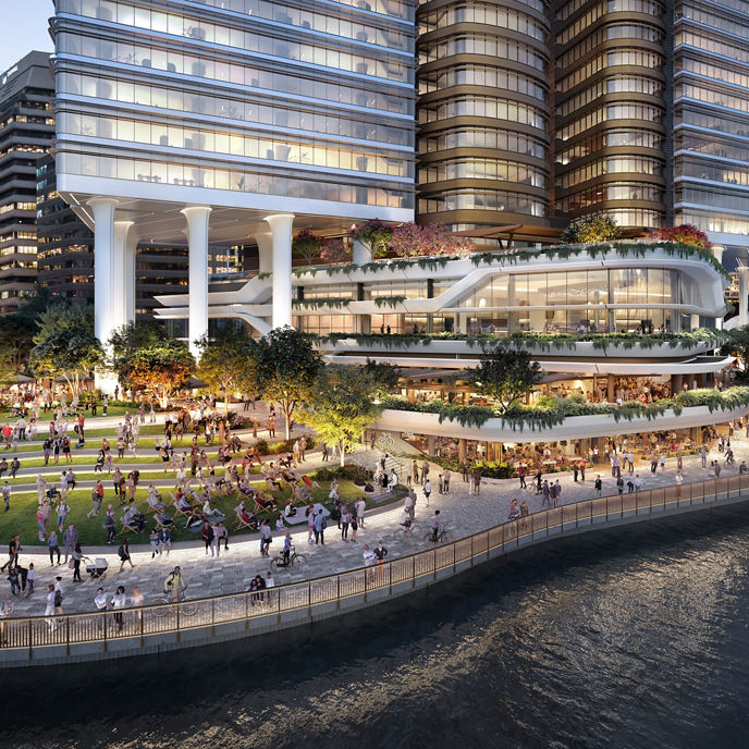 Artist impression of Waterfront Brisbane