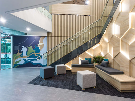 Interior image of BTPnext Brisbane Technology Park office lobby