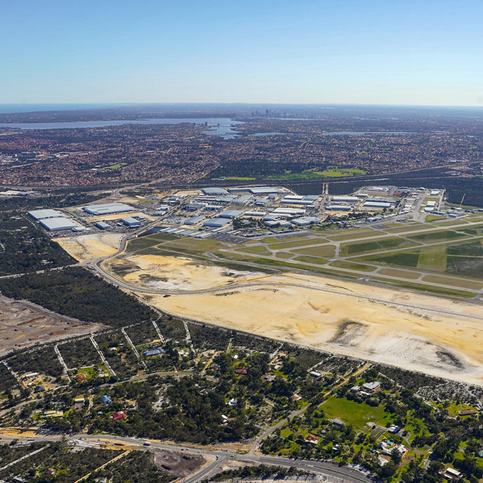 Aerial shot of Jandakot Airport
