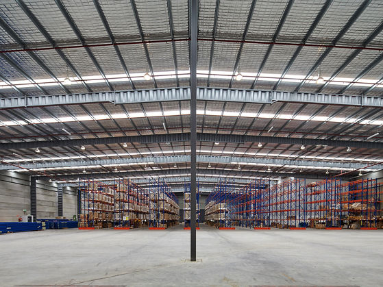Interior image of Kings Park Industrial Estate warehouse with storage
