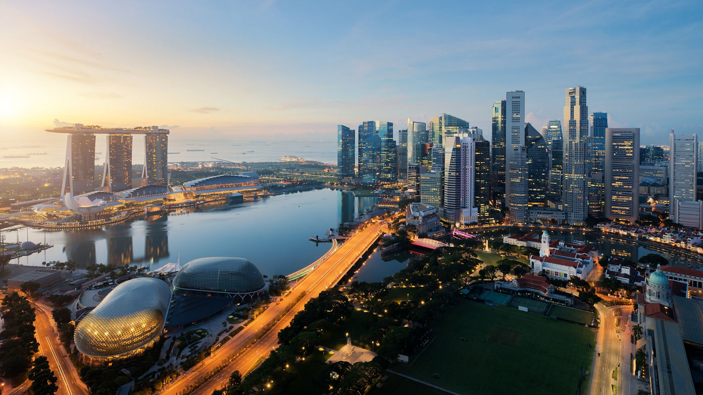 Aerial image of Singapore