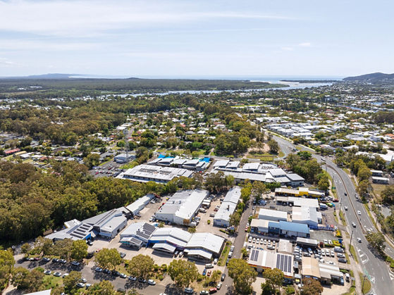 Aerial shot of Noosaville Medical and Professional Centre 