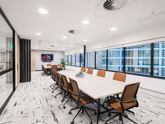 Interior image of 25 Martin Place office suite boardroom 