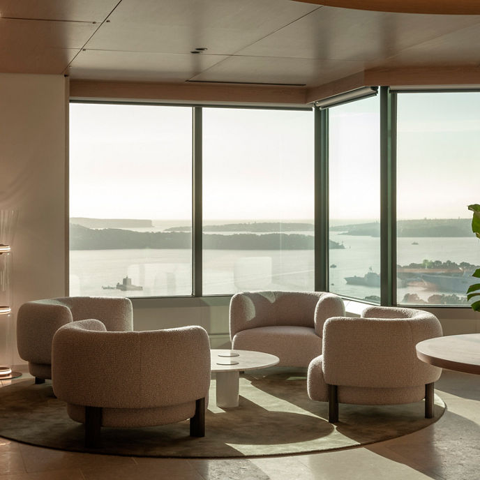 Interior image of Gateway Sydney premium office space with panoramic views of Sydney Harbour 