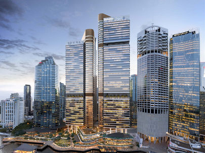 Full length view of Waterfront Brisbane 