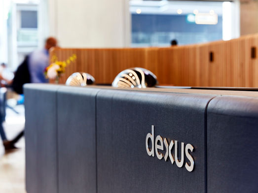Dexus sign in a lobby 