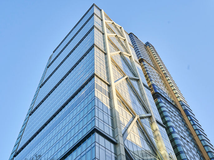 Detail image of 100 Mount Street office tower facade