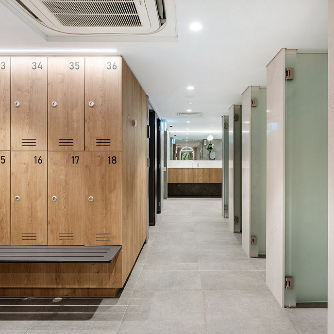 Image of end-of-trip facilities including lockers 