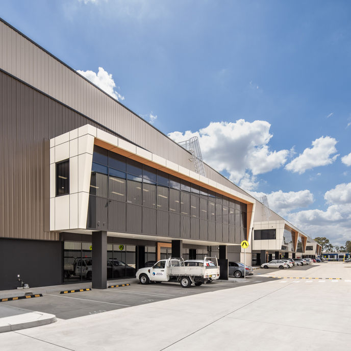 Exterior image of 54 Ferndell Street office facilities with direct car park access