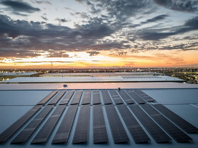 Solar panel at Truganina industrial estate