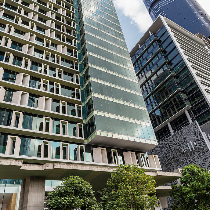 Exterior image of 42-60 Albert Street Brisbane office tower facade