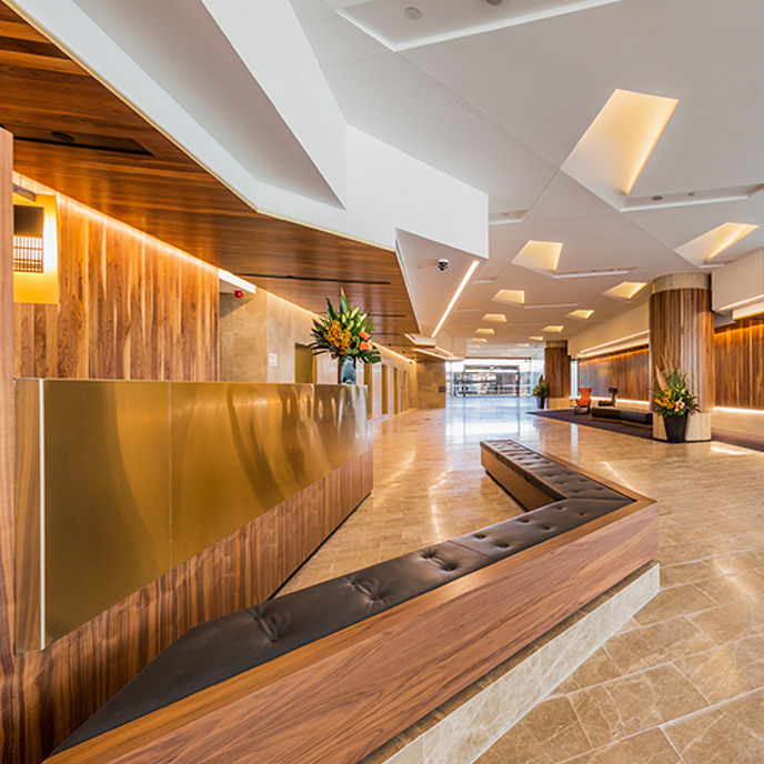 Image of lobby within office tower at Kings Square precinct 
