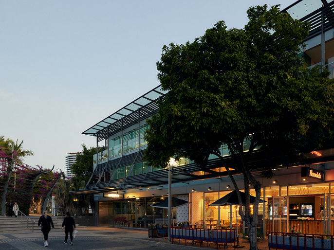 External building image of 153 Little Stanley Street with outdoor terrace 