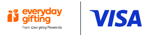 Everyday Gifting logo and VISA lock up