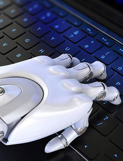 robotic hand typing