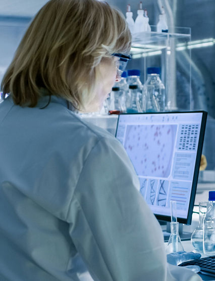 People working in a lab