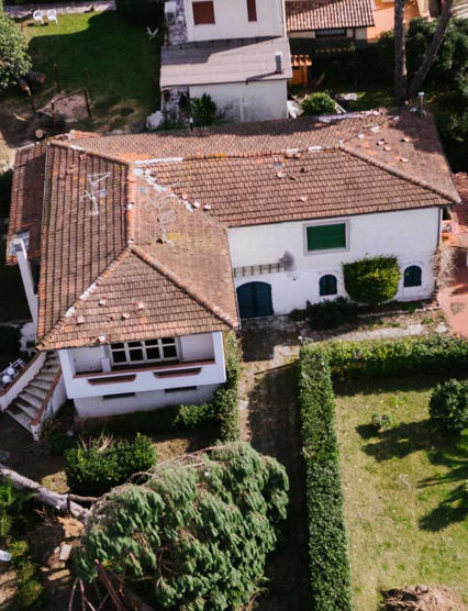 aerial view of neighborhood