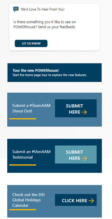 AAMs mobile intranet interface