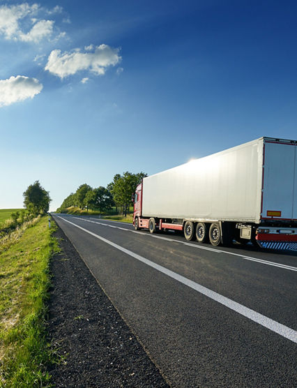 truck on a highway