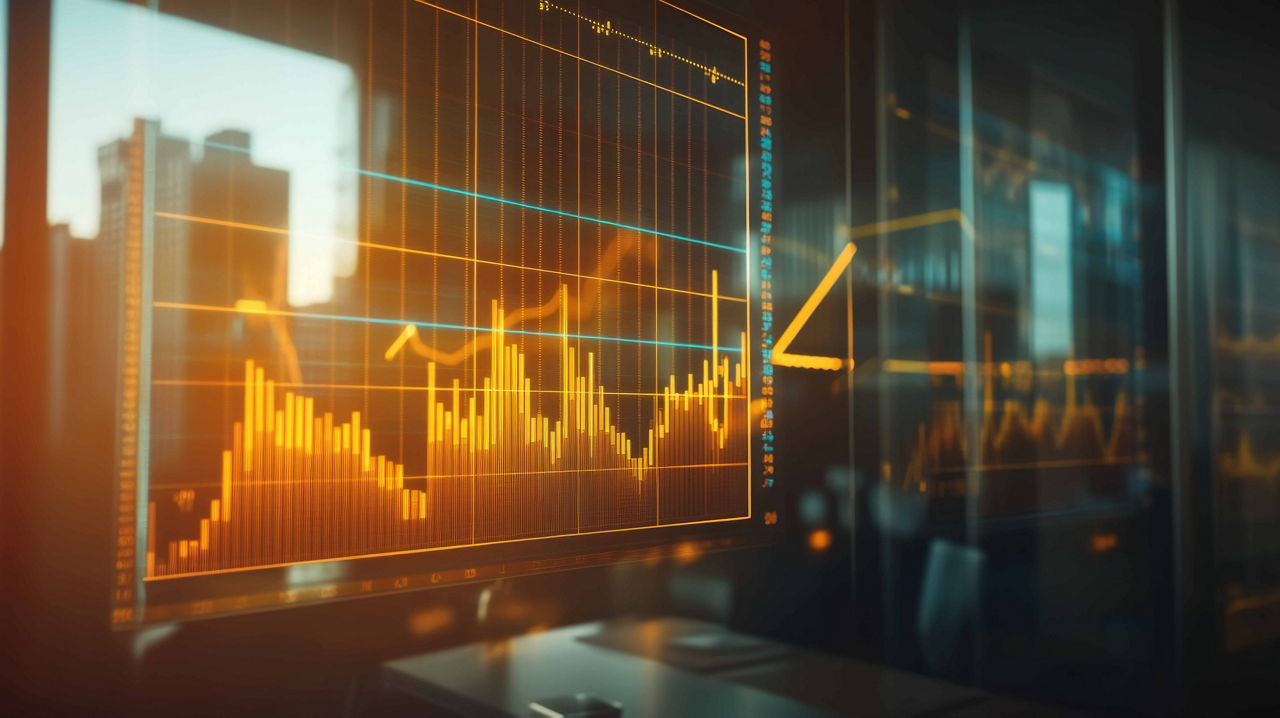 Investment Strategies Visualized on Digital Board