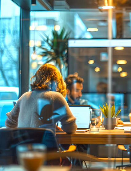 A diverse group of professionals engaged in a collaborative discussion at a well-lit office environment. AI