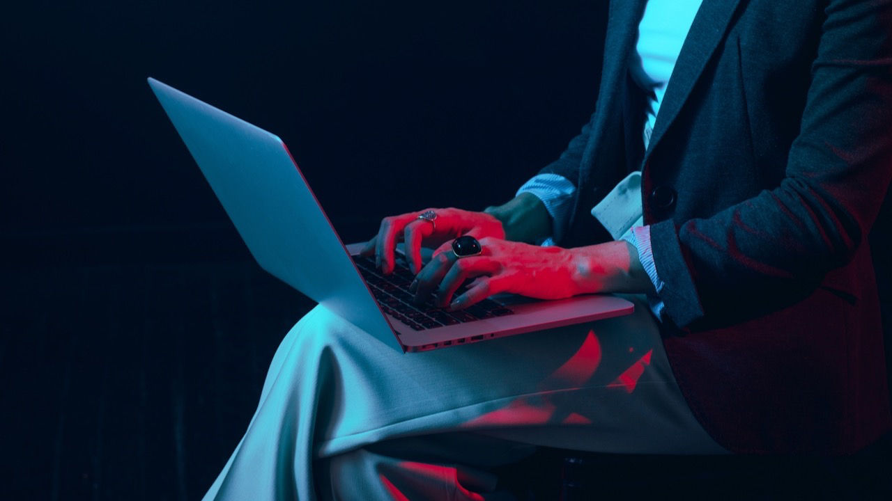 someone typing on a computer