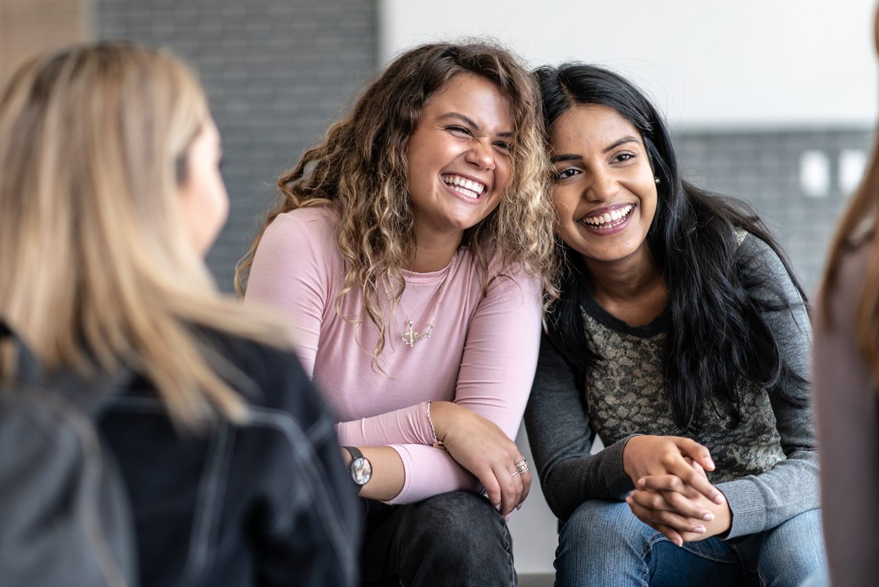 Ladies smiling