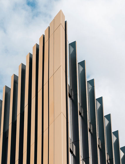 modern gold building