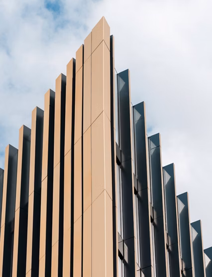 modern gold building