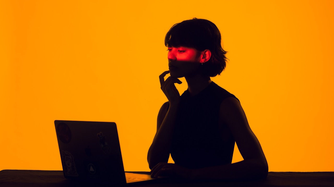 someone typing on a computer