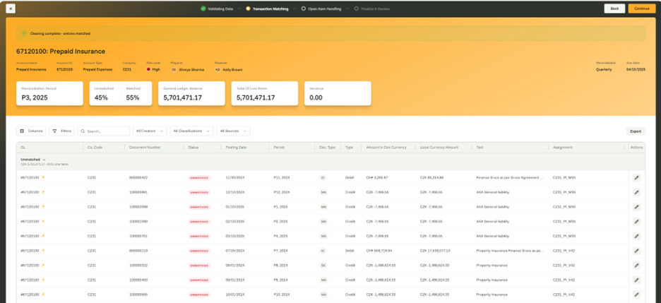 R2R Reconciliation Transaction matching