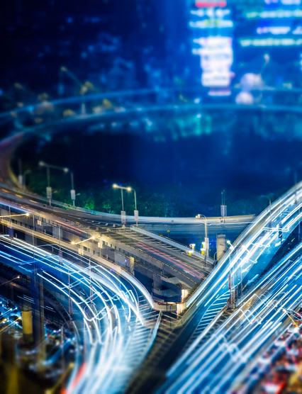 defocus view of city night.
