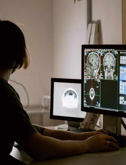 woman in healthcare working on her computer
